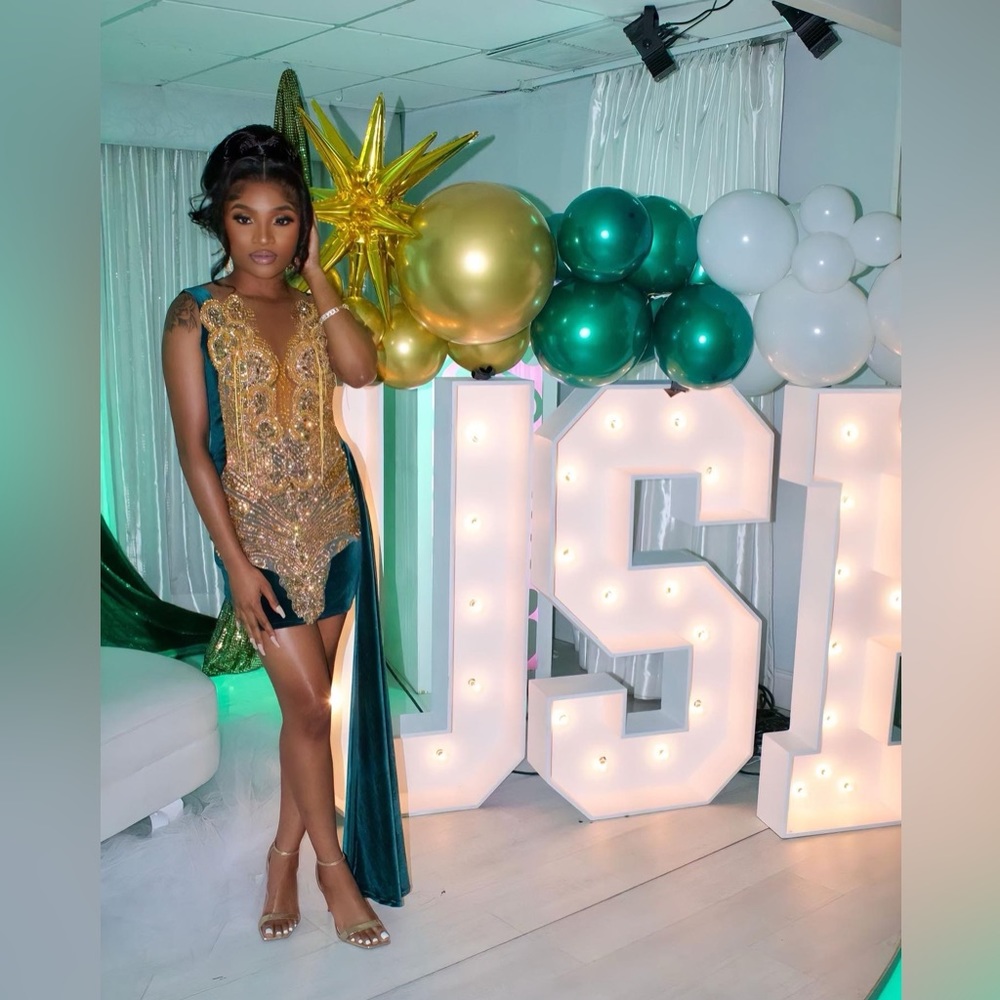 Green Night Dress /Gown (Ready to Ship)